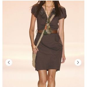 Milly of New York Embellished Linen Pocket Dress 6